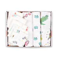 BABY UNISEX SUPERSOFT  ORGANIC COTTON MUSLIN -10 PIECES GIFT SET