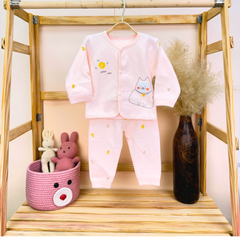 Baby Full Sleeve Co-ord Sets | Cotton Baby Clothing Set | Cat | Pack of 1