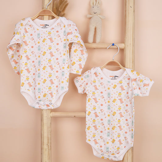 Organic Cotton Baby Full & Half Sleeve Onesie | Tweety | Pack of 2