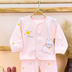 Baby Full Sleeve Co-ord Sets | Cotton Baby Clothing Set | Cat | Pack of 1