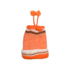 Baby Unisex Woolen Caps | Grey & Orange | Monkey | Pack Of 2