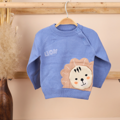 Winter Warm Woollen Full Sleeve Sweater For Baby | Lion | Pack of 1