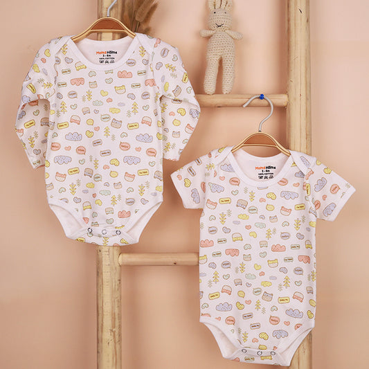 Organic Cotton Baby Full & Half Sleeve Onesie | Joyworld | Pack of 2