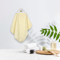 Ultra Soft Cotton Baby Hooded Towel - 70x70 cm ( 0-3 Months ) Buy 1 Get 1 Free