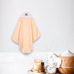 Ultra Soft Cotton Baby Hooded Towel - 70x70 cm ( 0-3 Months ) Buy 1 Get 1 Free