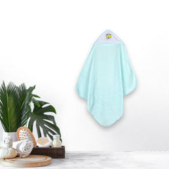 Ultra Soft Cotton Baby Hooded Towel - 70x70 cm ( 0-3 Months ) Buy 1 Get 1 Free