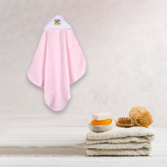 Ultra Soft Cotton Baby Hooded Towel - 70x70 cm ( 0-3 Months ) Buy 1 Get 1 Free