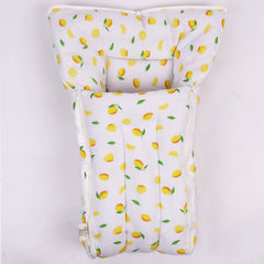 Organic Cotton Muslin Baby Sleeping Cum Carrying Nest Bag |  0-3 Months | Lemon