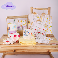 Moms Home Supersoft Baby Organic cotton Muslin 19 pieces gift set