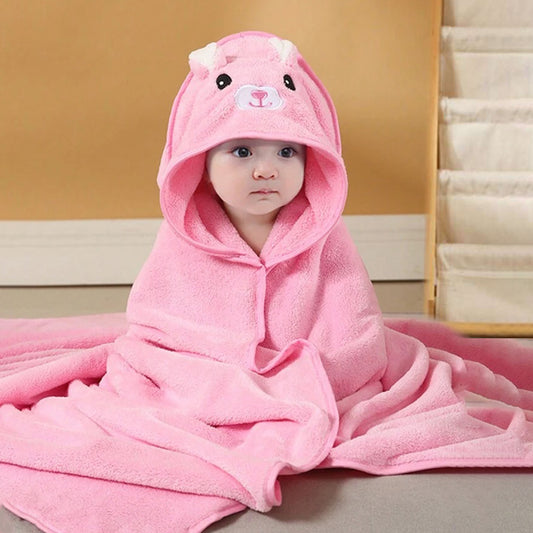 Designer Hooded Bath Towel |Pink |