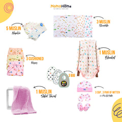 Baby Essential Gift Set | Pink | 25 Item