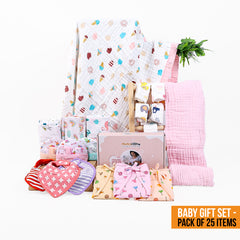 Baby Essential Gift Set | Pink | 25 Item