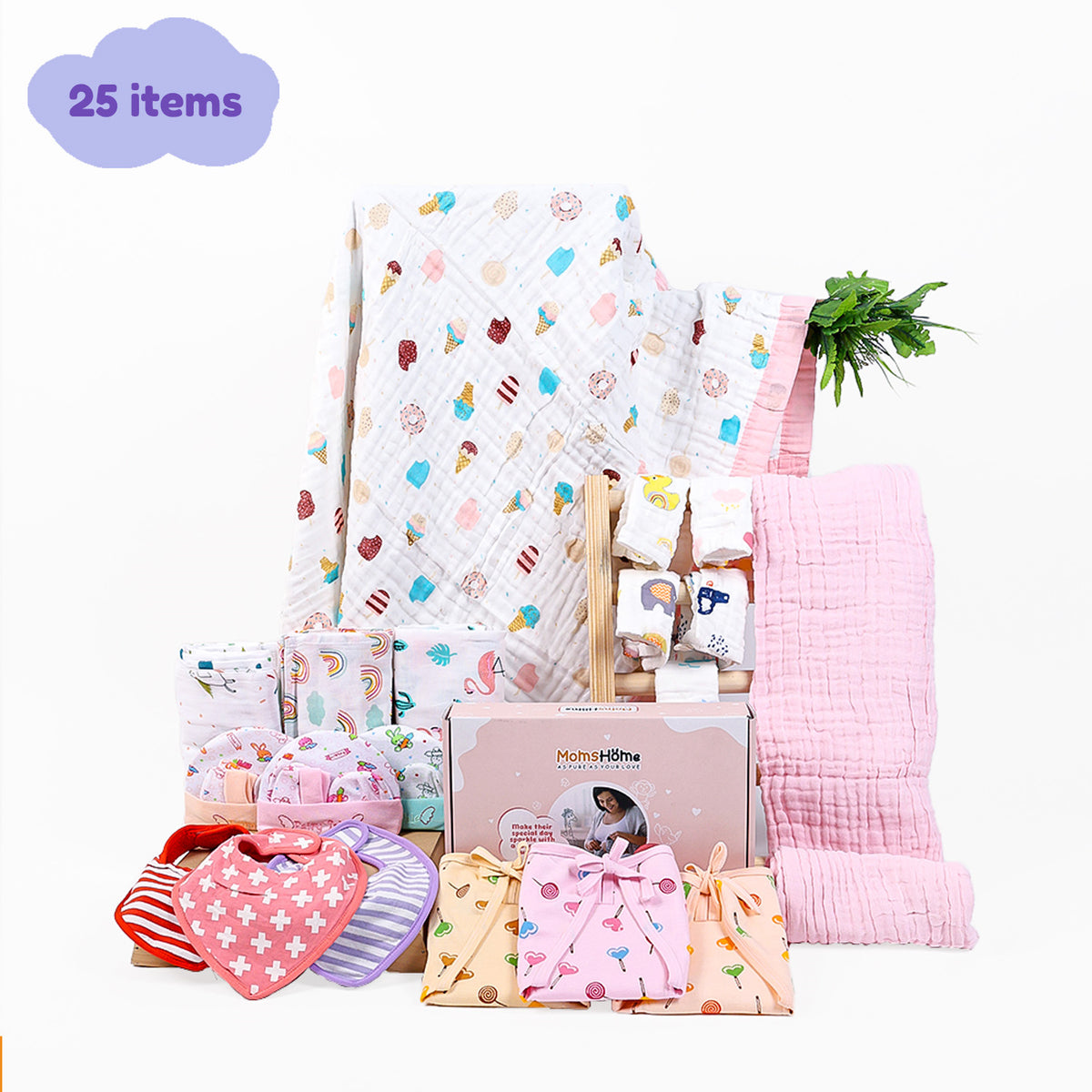 Baby Essential Gift Set | Pink | 25 Item