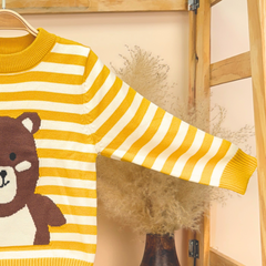 Winter Warm Woollen Full Sleeve Sweater For Baby | Panda | Pack of 1