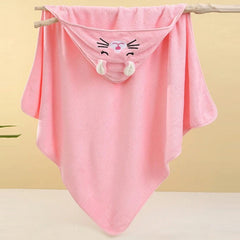 Designer Hooded Bath Towel |Pink |