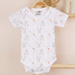 Organic Cotton Baby Full & Half Sleeve Onesie | Unisex Baby Romper Dress | Bunny | Pack of 2