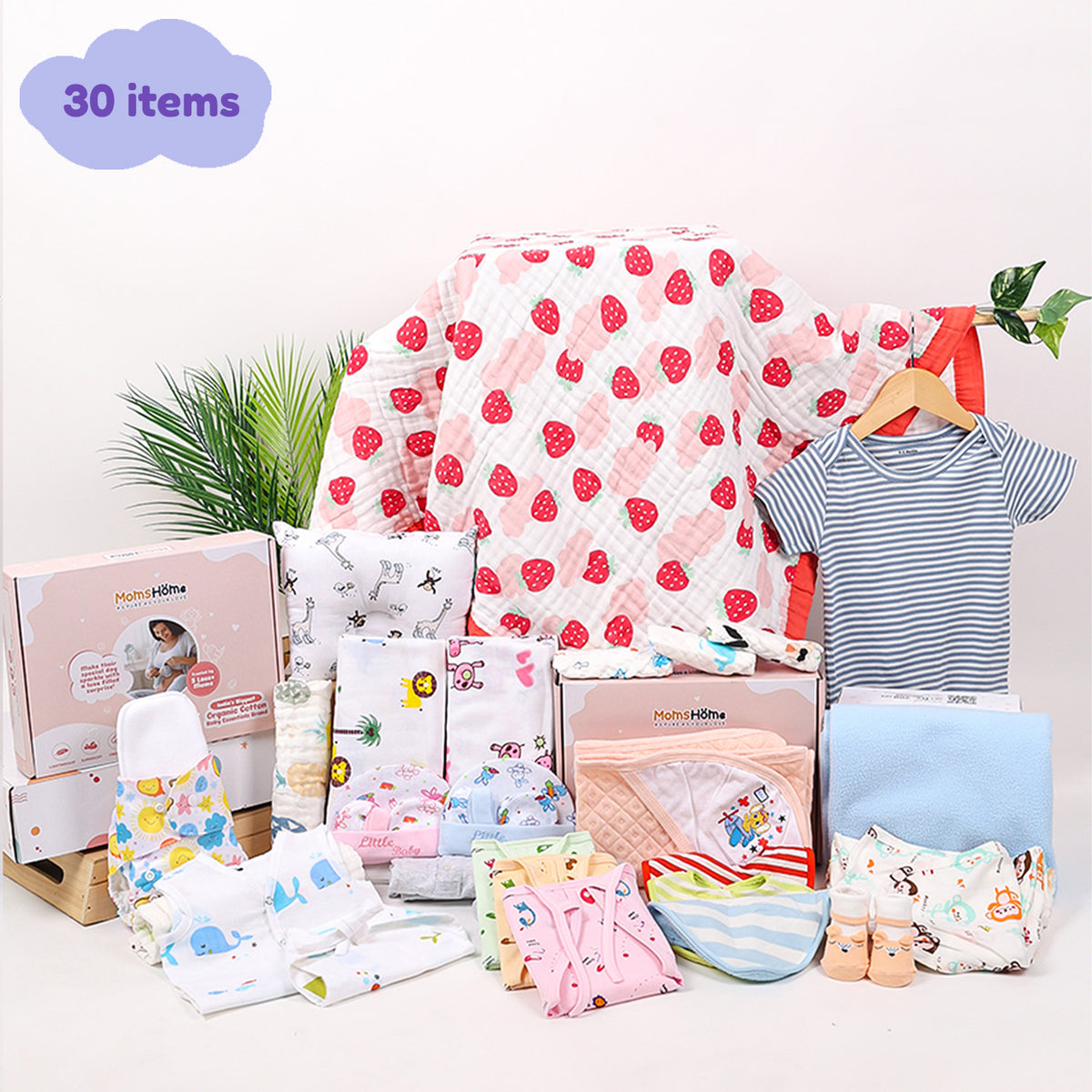 New Born Baby Essentials Gift Combo Box - 30 Items