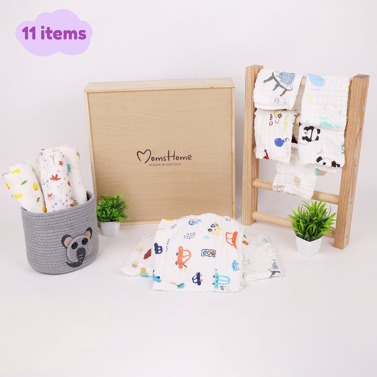 New Born Baby Gift Hamper | Baby Shower Gift Hamper | Baby Essential Gift Set | Pack of 11