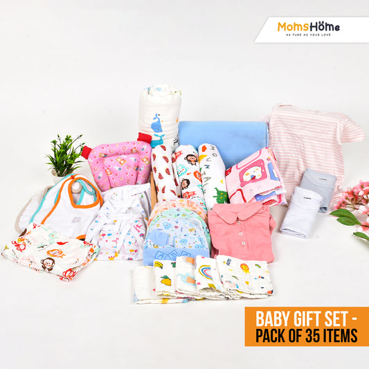 New Born Baby Essentials Gift Combo Box -0-6 Months- 35 Items
