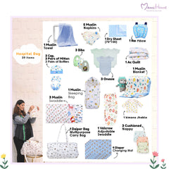 New Born Hospital Bag Essentials Combo-0-6 Months- 39 Items