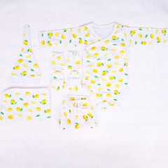 Organic Cotton Baby Essentials Gift Set | Baby Shower Gift Hamper | Baby Clothing Gift Combo | Lemon | Pack of 6