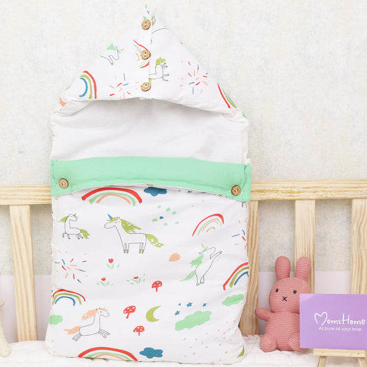 Baby Sleeping Bag And Carry Nest | Cotton Bedding Set For Infants And New Born Baby | Portable And Travel Friendly | 0-6 Months