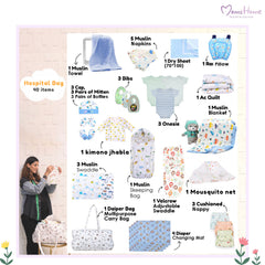 New Born Baby Essentials Gift Combo Box -0-6 Months- 40 Items