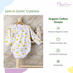 Organic Cotton New Born Hospital Bag Kit | 0-6 Months | 19 Items | Lemon