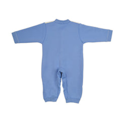 Baby Organic Cotton Baby Full Length Winter Romper | Hello, Blue