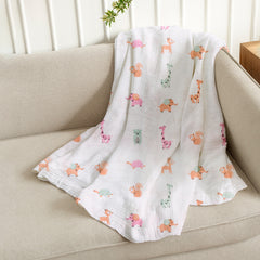 Baby Muslin Swaddle | 100x100 CM | Pack of 1 | Cute Jungle