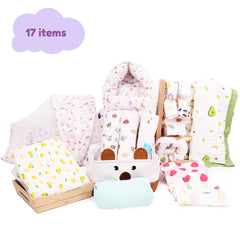 All Muslin Nursing and Bedding Gift set ( 17 items)