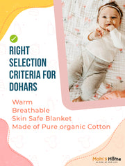 Moms Home Kids Pure Cotton Reversible Dohar, AC Blanket Comforter, Soft Light-Weight Blanket (Blue Floral)