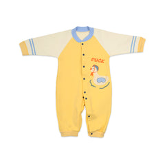 Baby Organic Cotton Baby Full Length Winter Romper | Duck, Yellow