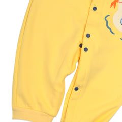 Baby Organic Cotton Baby Full Length Winter Romper | Duck, Yellow