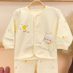 Baby Full Sleeve Co-ord Sets | Cotton Baby Clothing Set | Cat | Pack of 1