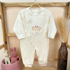 Organic Cotton Full Body Romper For Baby | Teddy | Pack of 1