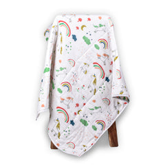 Organic Cotton Baby Ac Quilt Blanket cum Bedspread- 0-3 Years - 100*120 cm