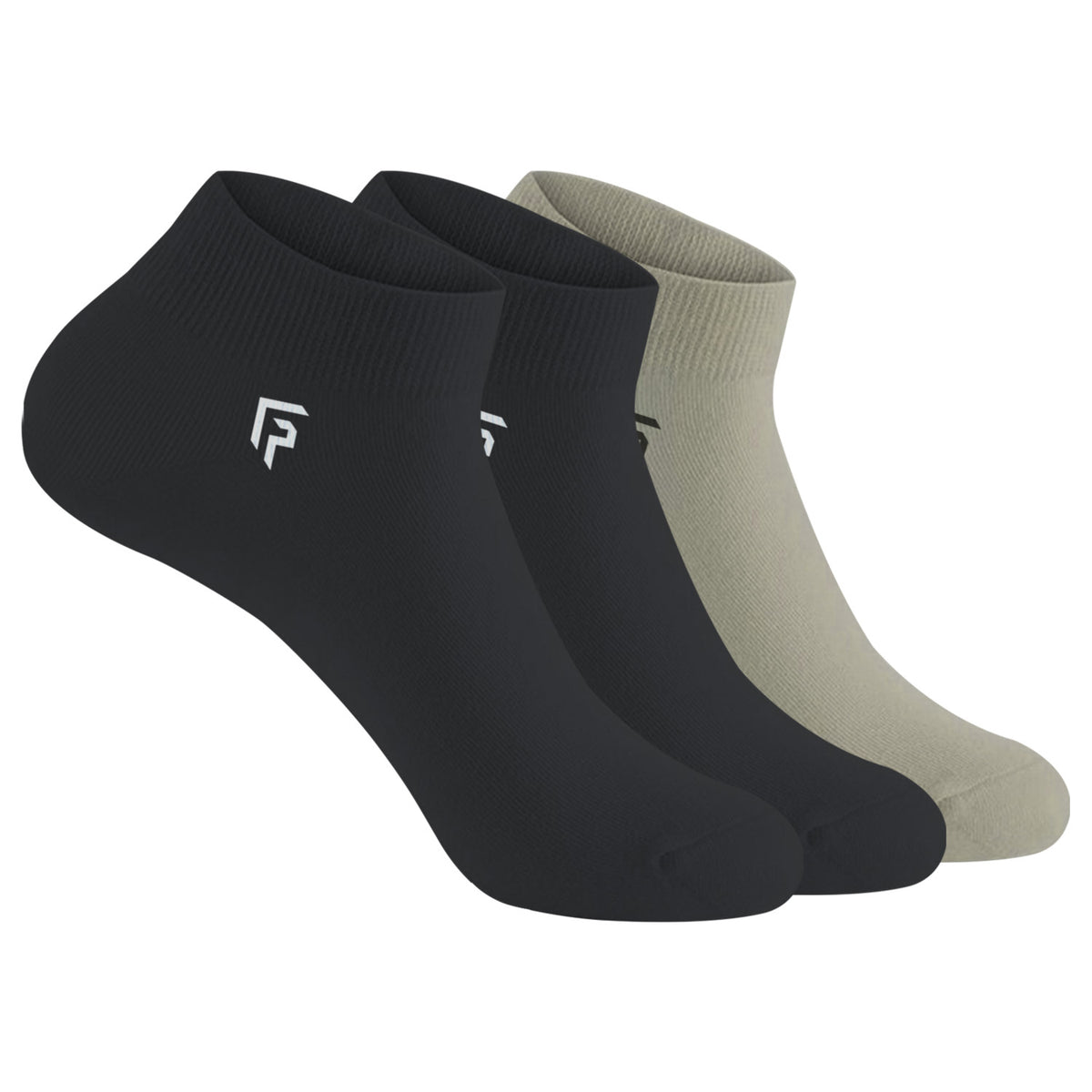 FOOTPRINTS Unisex Solid Cotton Ankle-Length Socks -Pack Of 3