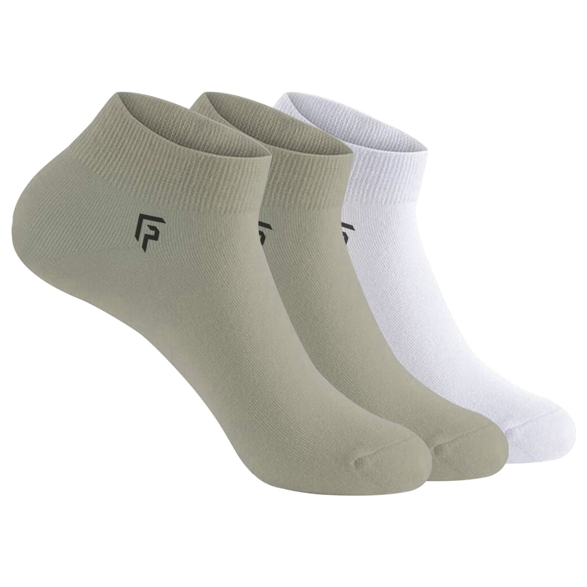 FOOTPRINTS Unisex Solid Cotton Ankle-Length Socks -Pack Of 3