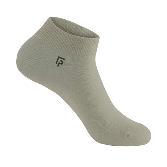 FOOTPRINTS Unisex Solid Cotton Ankle-Length Socks -Pack Of 1 Grey