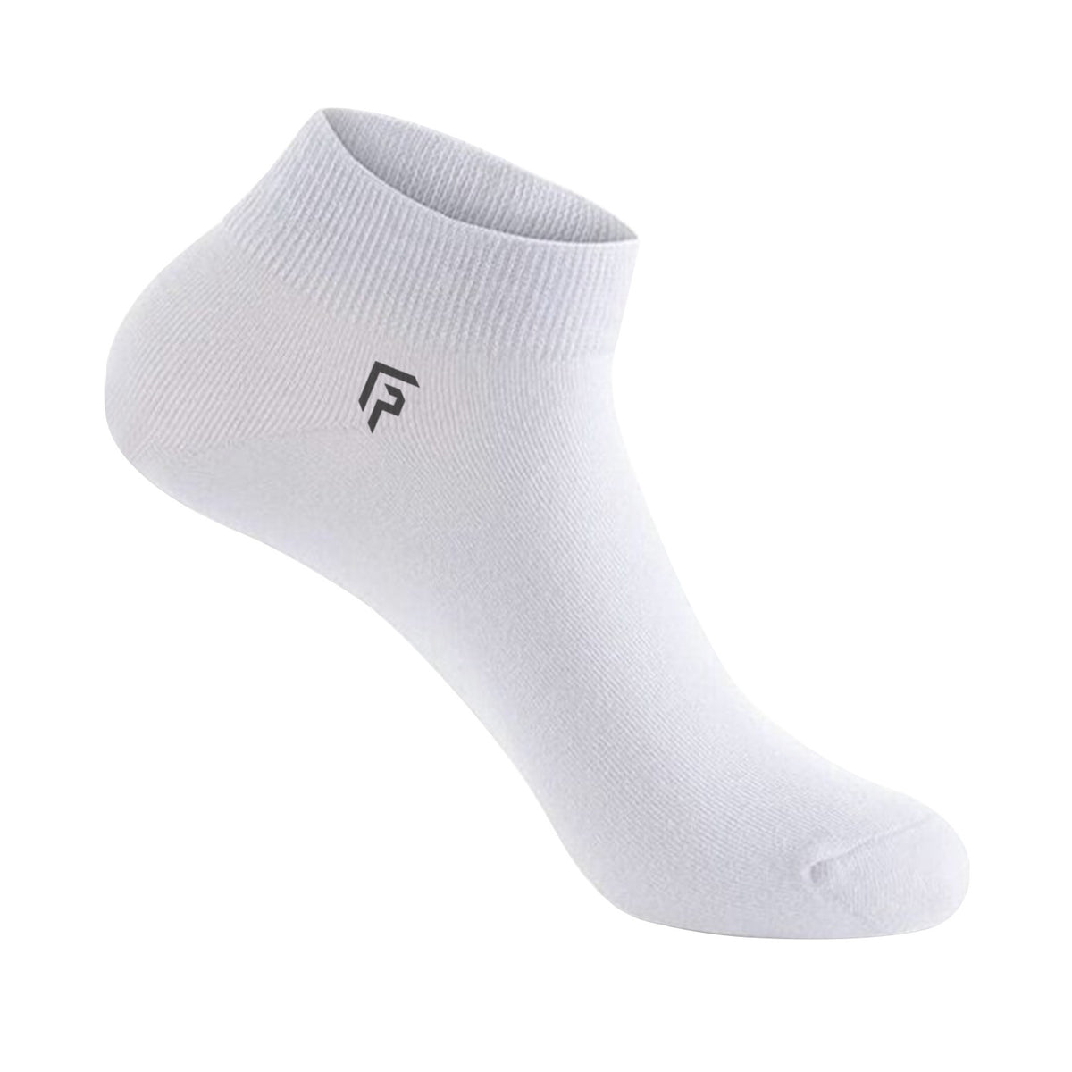 FOOTPRINTS Unisex Solid Cotton Ankle-Length Socks -Pack Of 1 White