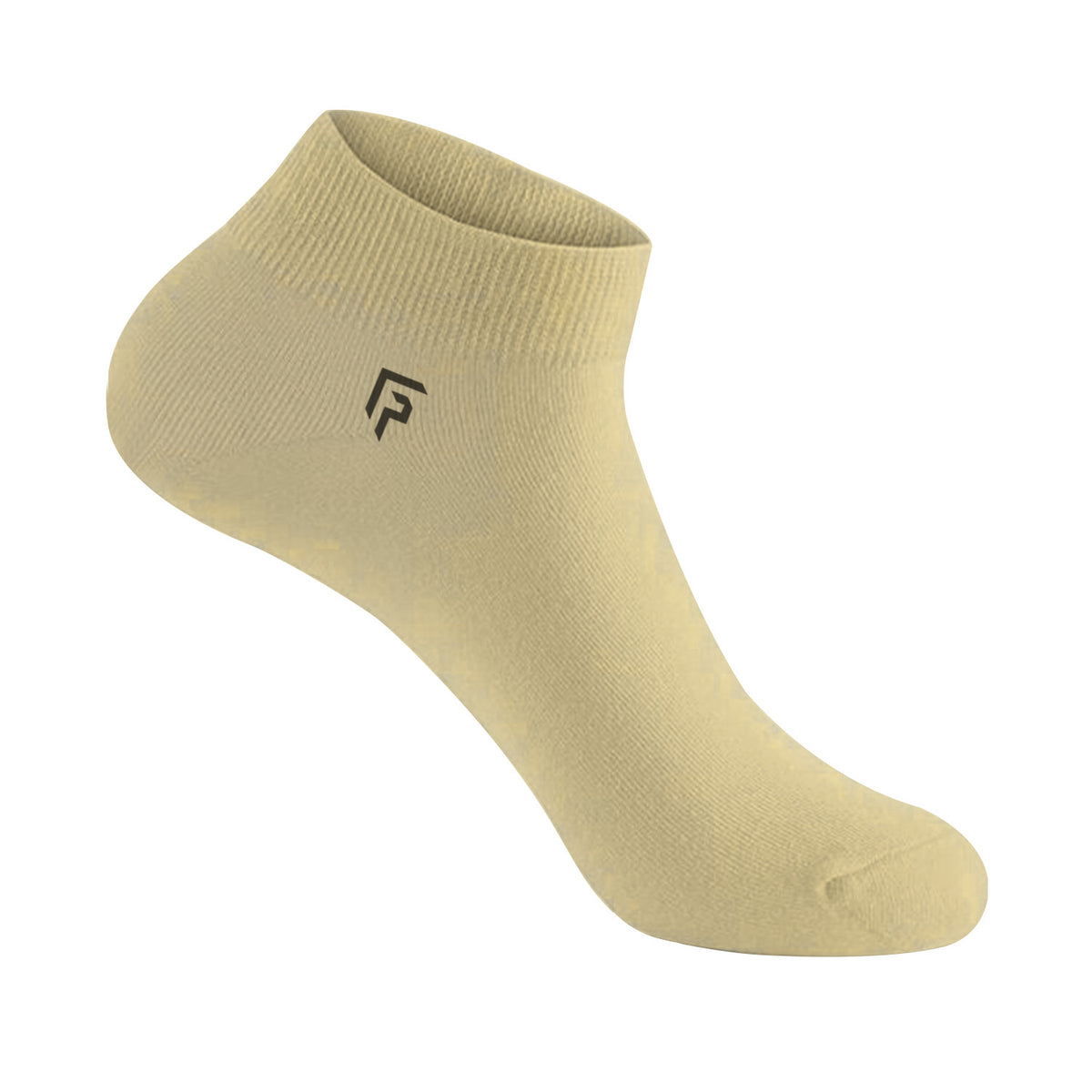 FOOTPRINTS Unisex Solid Cotton Ankle-Length Socks -Pack Of 1 Beige