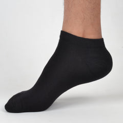 Footprints Organic Cotton Women Ankle Socks- Pack of 3 Black - Freesize (6-9)