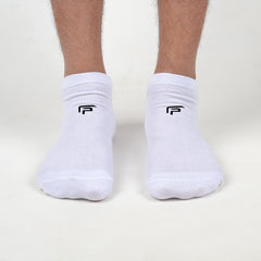 FOOTPRINTS Unisex Solid Cotton Ankle-Length Socks -Pack Of 3