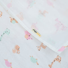 Baby Muslin Swaddle | 100x100 CM | Pack of 1 | Cute Jungle