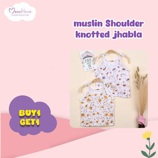 Baby Organic Cotton Knot type Jhabla | Buy 1 Get 1 Free