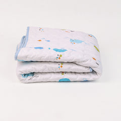 Ac Quilt Blanket cum Bedspread | 0-3 Years | 100X120 cm | Machine Washable | Blue Whale