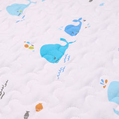 Ac Quilt Blanket cum Bedspread | 0-3 Years | 100X120 cm | Machine Washable | Blue Whale