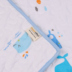 Ac Quilt Blanket cum Bedspread | 0-3 Years | 100X120 cm | Machine Washable | Blue Whale