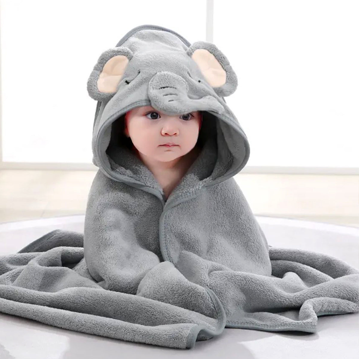 Designer Hooded Bath Towel | Grey